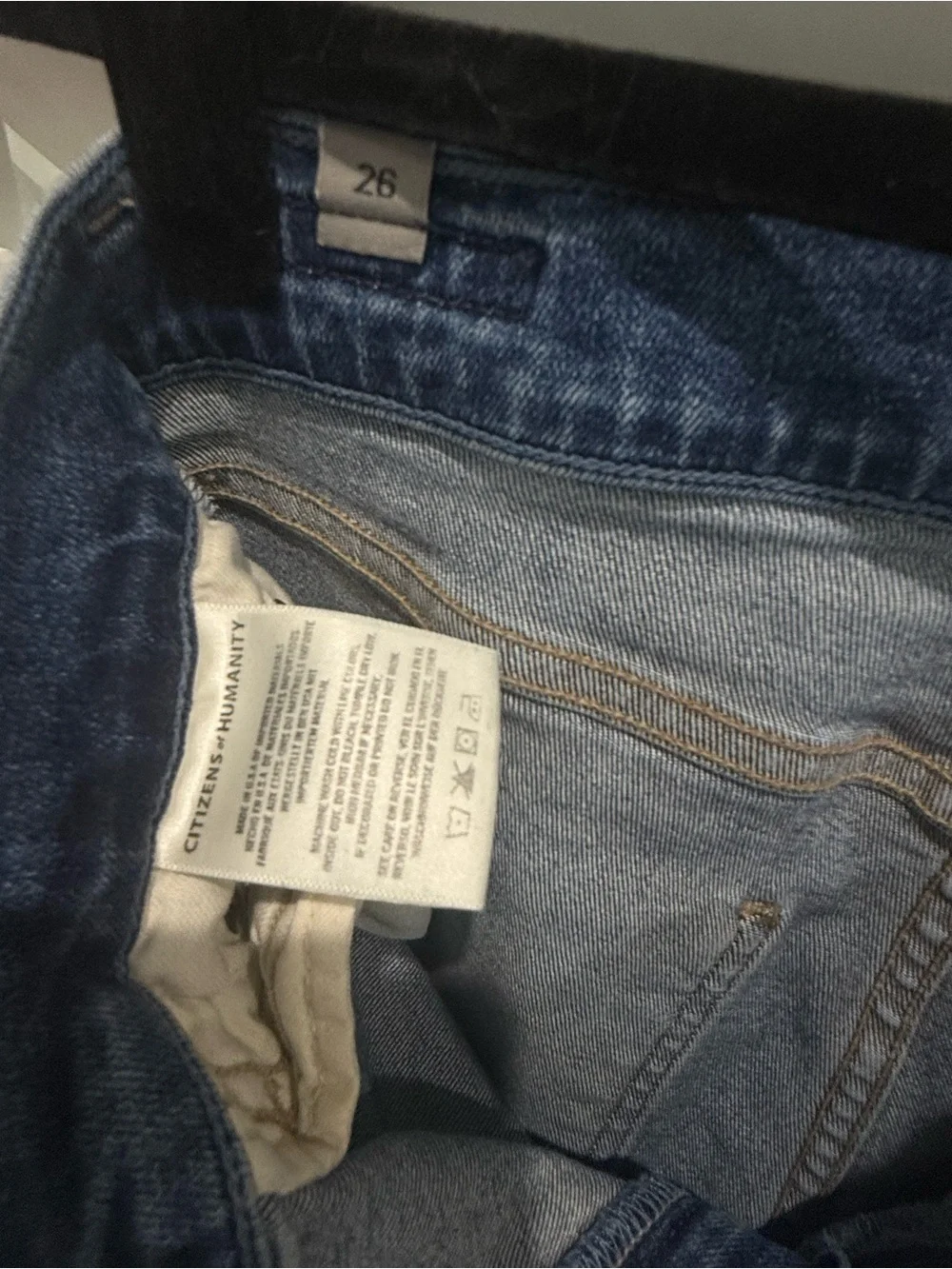 Citizens Of Humanity Medium Blue Cropped Distressed Skinny Jeans
